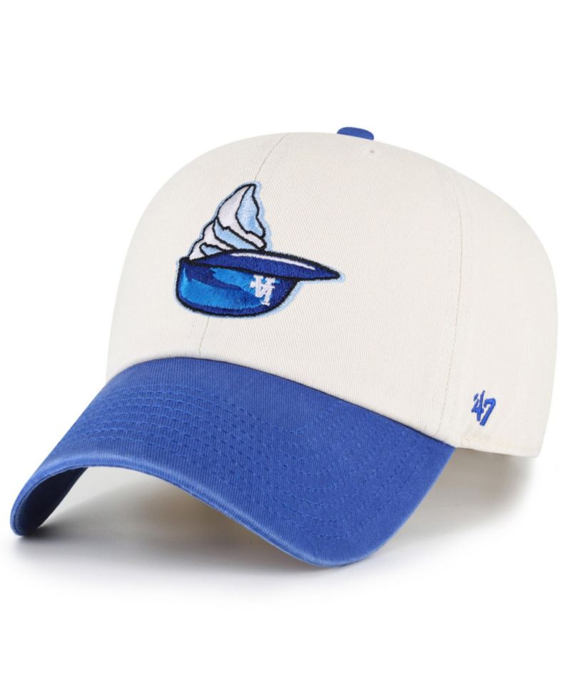 Men's Natural Los Angeles Dodgers Single Swirl Ice Cream Helmet 2.0 Clean Up Adjustable Hat