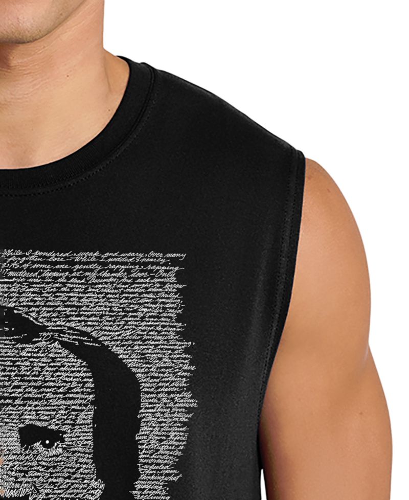 Men's Edgar Allan Poe Portrait Graphic Tank Top