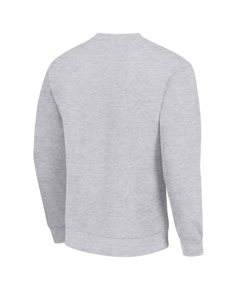 Men's Heather Gray Buffalo Bills Team Logo Pullover Sweatshirt
