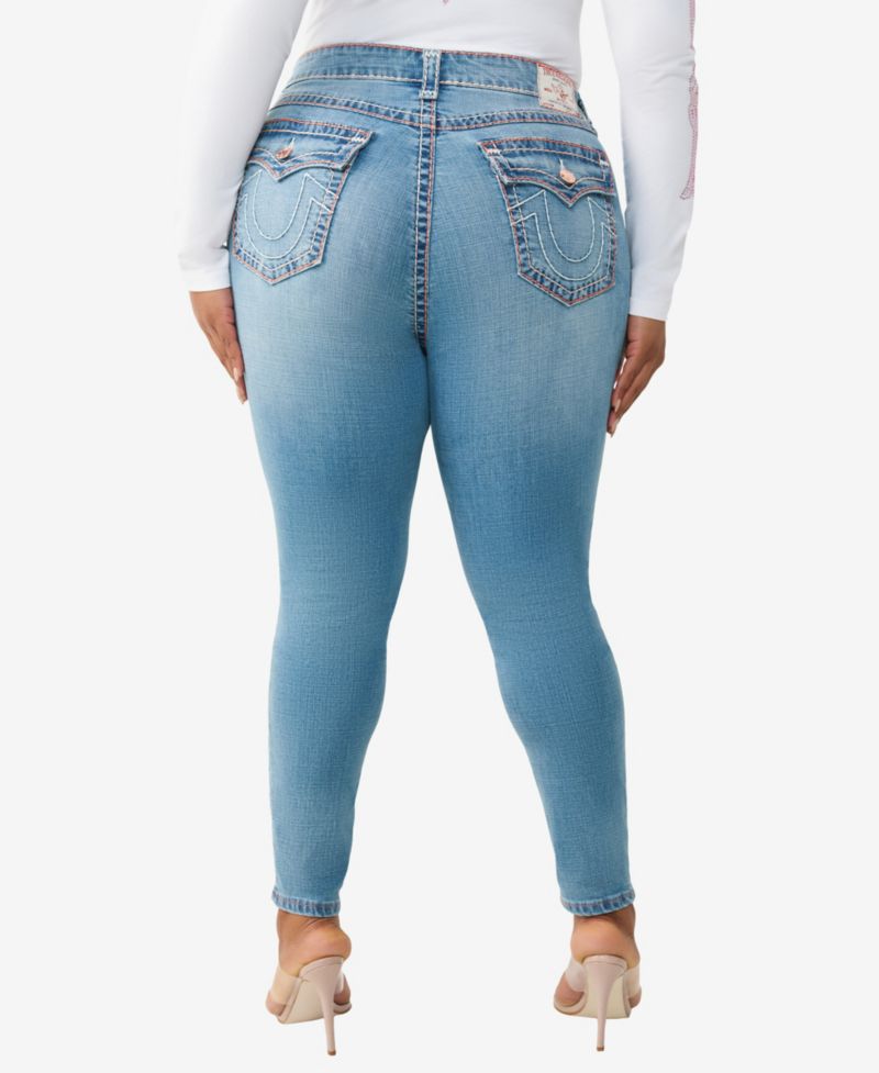 Plus Size Jennie Mid-Rise Skinny Super T Flap Jeans