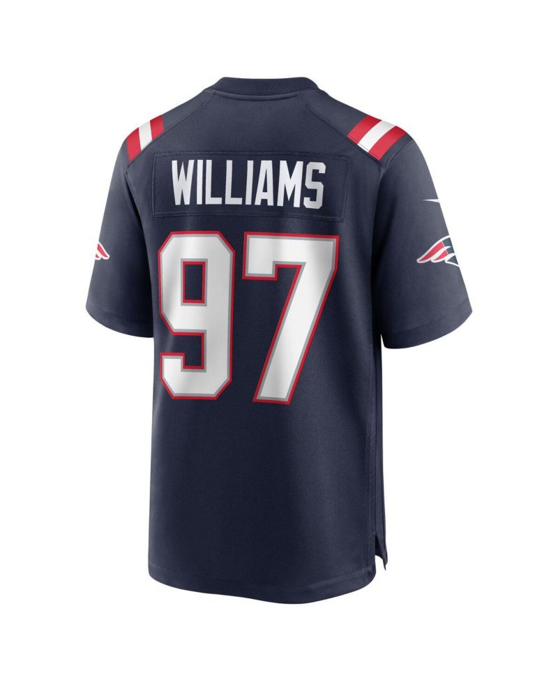 Men's Milton Williams Navy New England Patriots Game Player Jersey