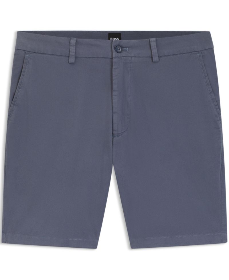 Men's Stretch-Cotton Twill Modern-Fit Shorts, 8" Inseam