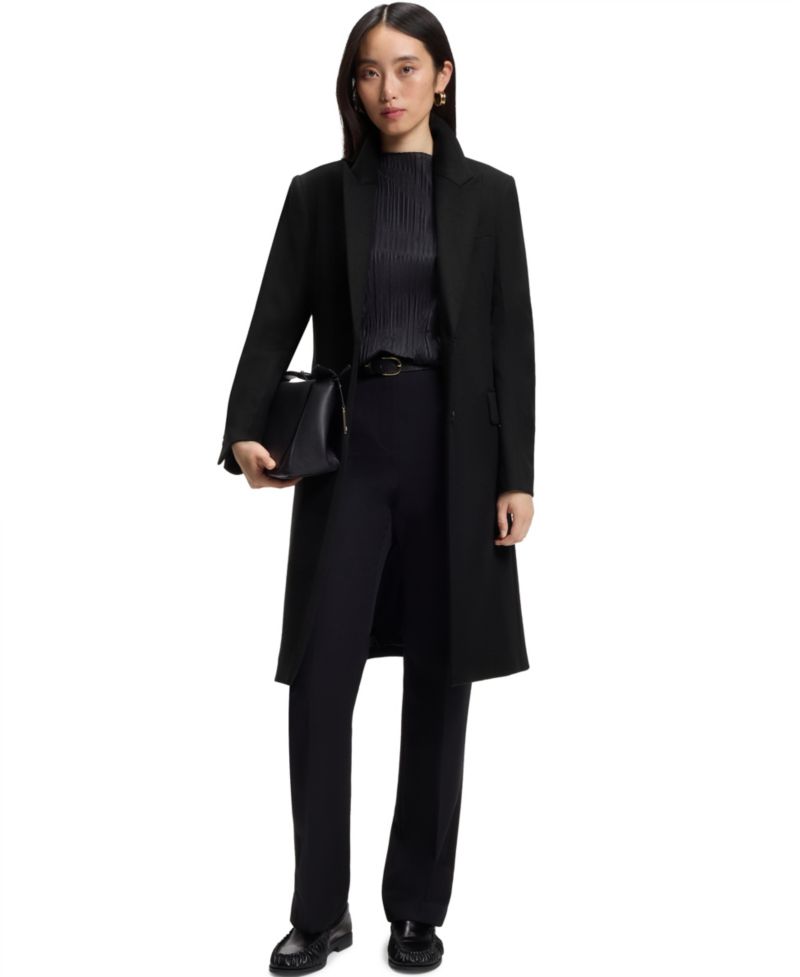 BOSS by Women's Classin1 Peaked-Lapel Single-Breasted Formal Coat