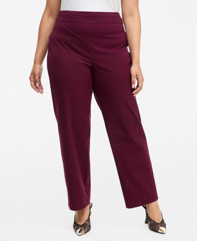 Plus Size INCredible Stretch Straight High-Rise Pull-On Pants