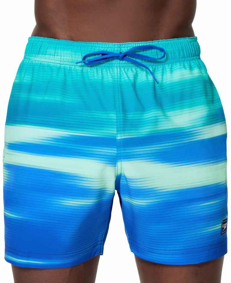 Men's Stripe Redondo Edge Swim Trunks, 5" Inseam
