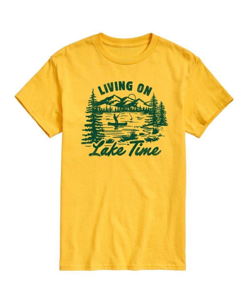 Men's Instant Message Living On Lake Time Graphic T-Shirt