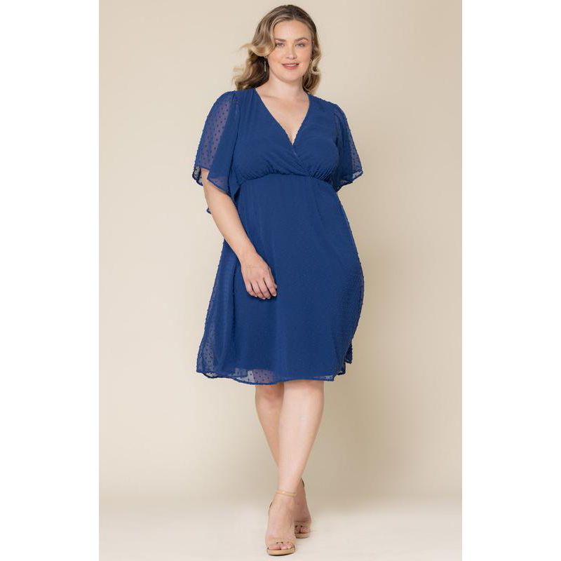 Plus Size Florence Flutter Sleeve Dress