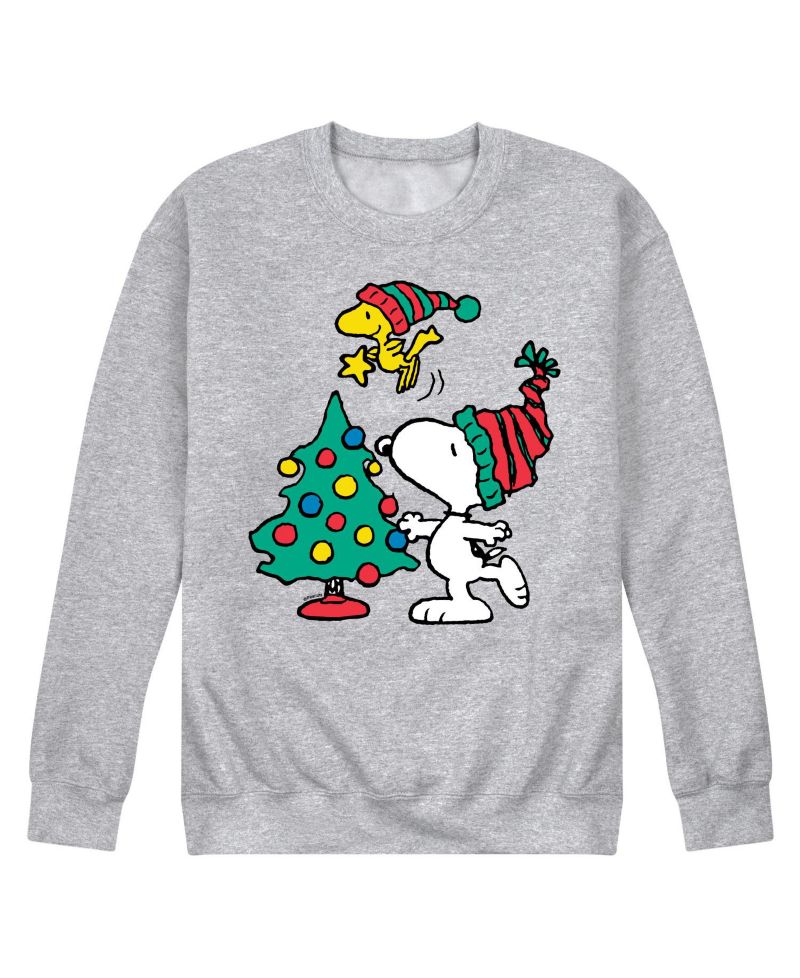 Men's Peanuts Snoopy Tree Long Sleeve Fleece