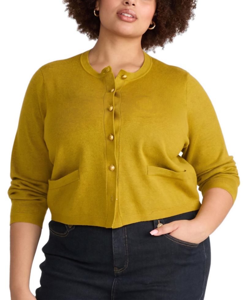 Plus Size Gabrielle Button Front Cardigan