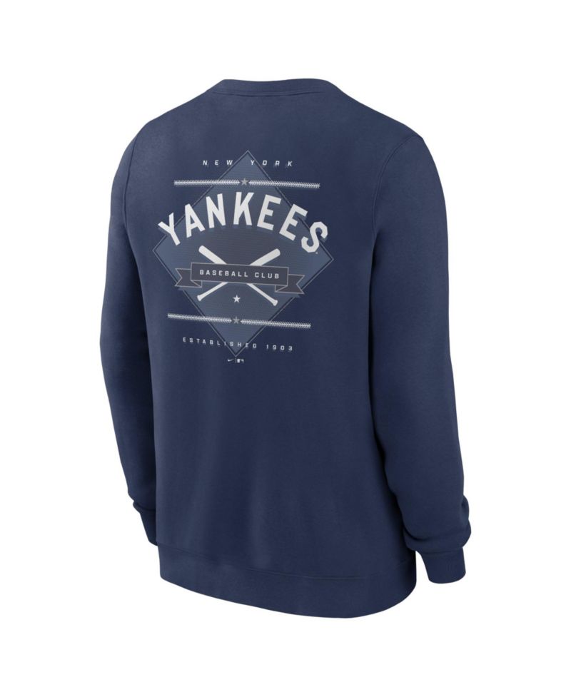 Men's Navy New York Yankees Cooperstown Diamond Sweatshirt