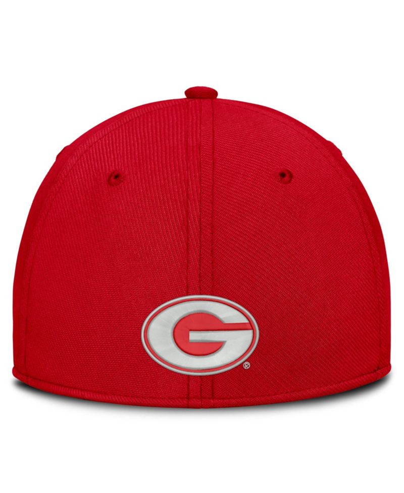 Men's Red Georgia Bulldogs Rise On-Field SwooshFlex Dri-FIT Flex Hat