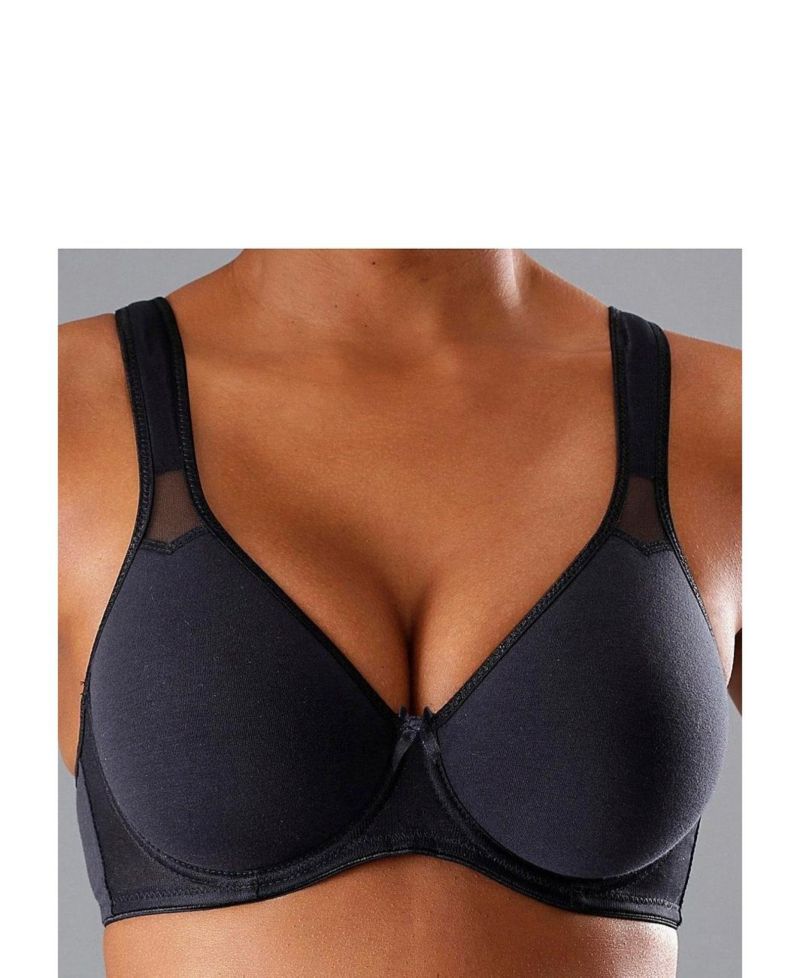 Women's Cotton 2-Pack Sheer Accent Underwire Padded T-Shirt Bra