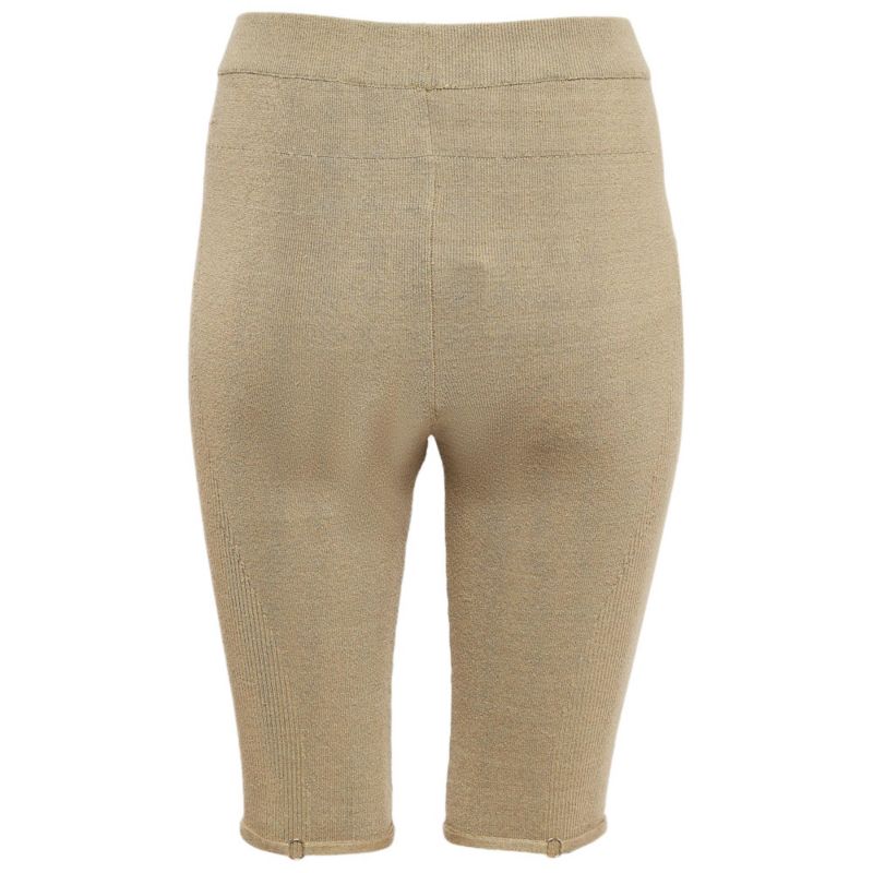 Women's Khaki Green Linen Blend Knit Sierra Shorts