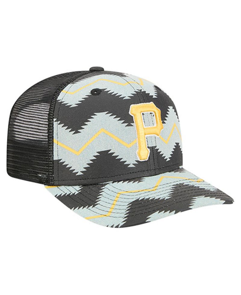 Men's Denim/Black Pittsburgh Pirates Aztec Denim 9SEVENTY Adjustable Hat