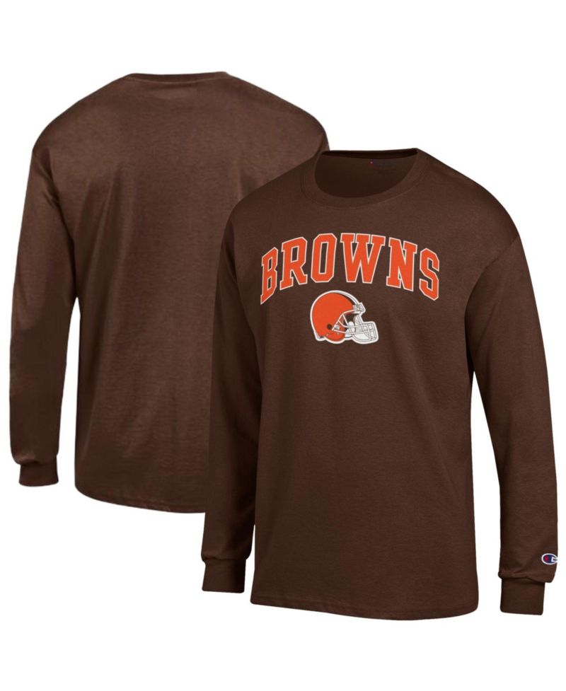 Men's Cleveland Browns Screen-Print Cotton Long Sleeve T-Shirt
