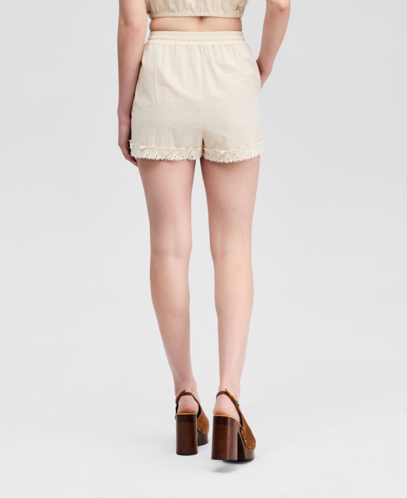 Women's Floral Embroidered Shorts