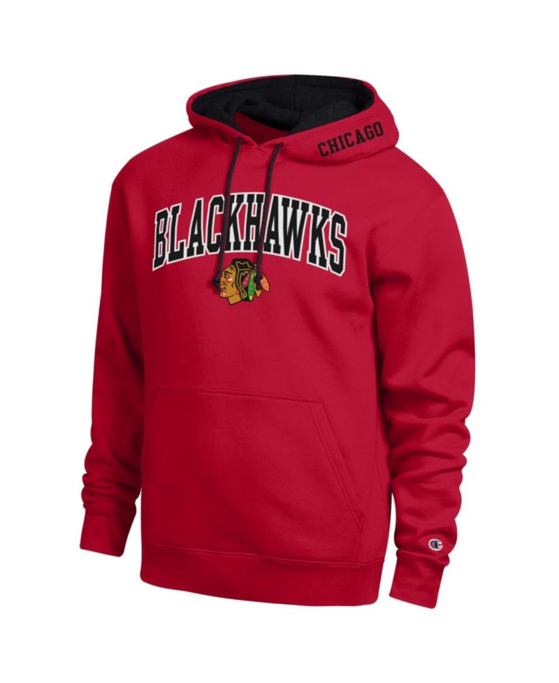 Men's Red Chicago Blackhawks Contrast Hoodie