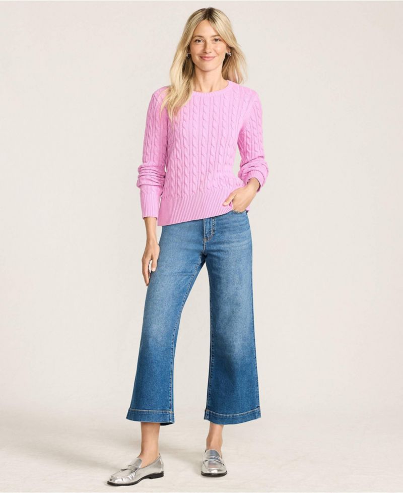 Women's Recover Denim High Rise Wide Leg Crop Jeans
