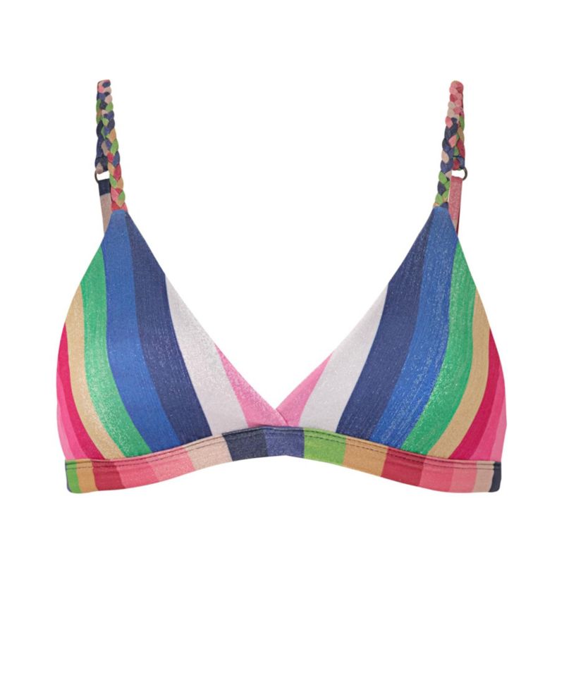 Women's Candy Stripes Rasha Bikini Top
