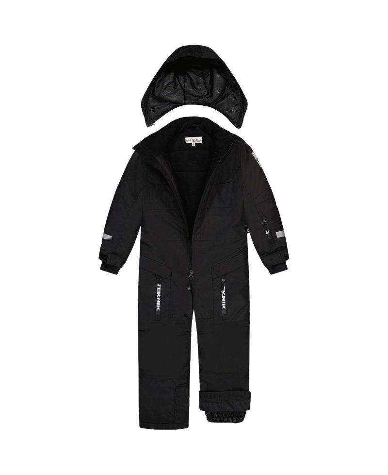 Little and Big Unisex ( 6 to 14 ) One Piece Teknik Snowsuit