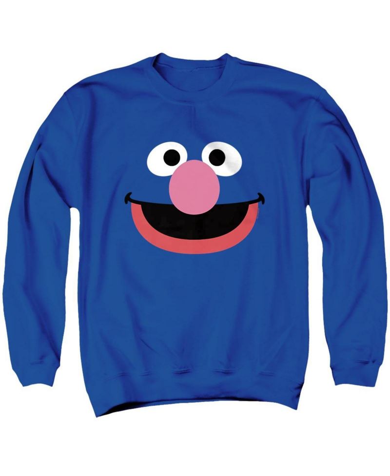 Men's Grover Face Long-Sleeve Graphic Classic-Fit Sweatshirt
