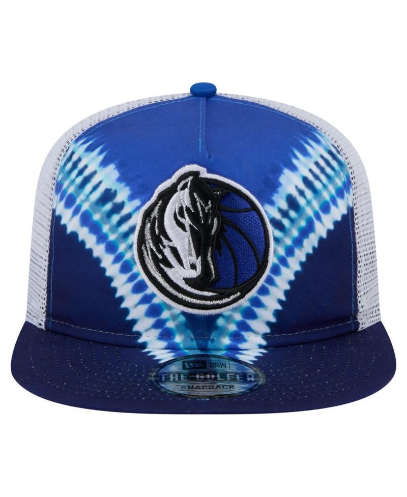 Men's Navy/Blue Dallas Mavericks Throwback Dye Golfer Snapback Hat