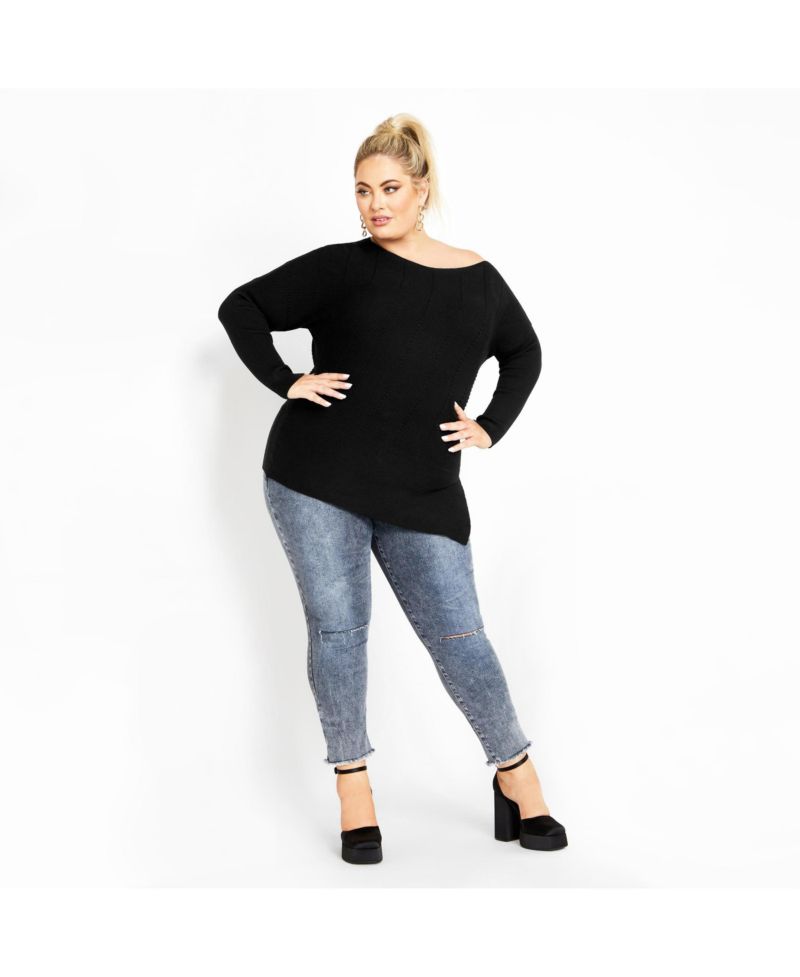 Plus Size Lean In Sweater