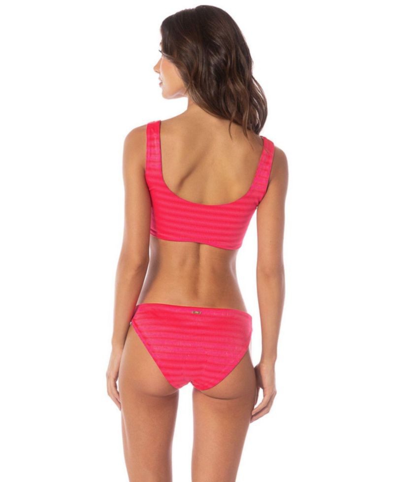 Women's Flowerbed Dazzle Reversible Scoop Neck Wide-Strap Bikini Top