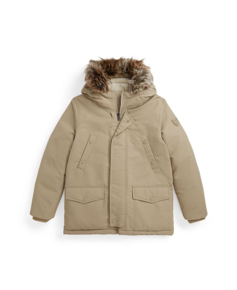 Big Boys' Faux-Fur-Trim Down Parka
