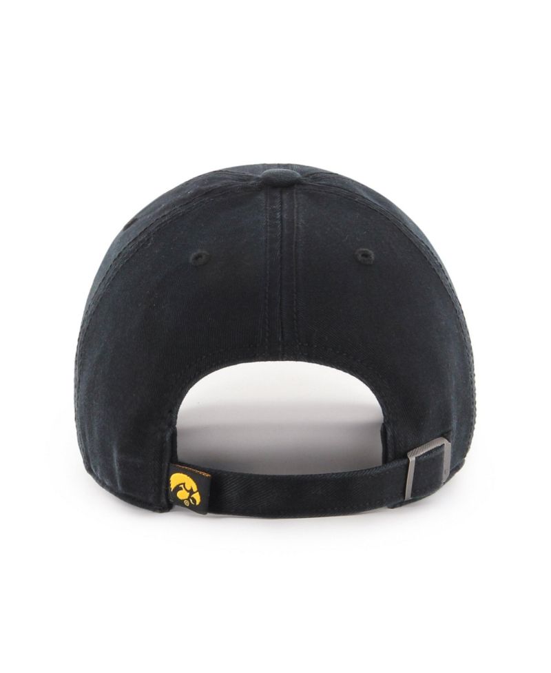 Big Boys and Girls '47 Black Iowa Hawkeyes Clean Up Adjustable Hat