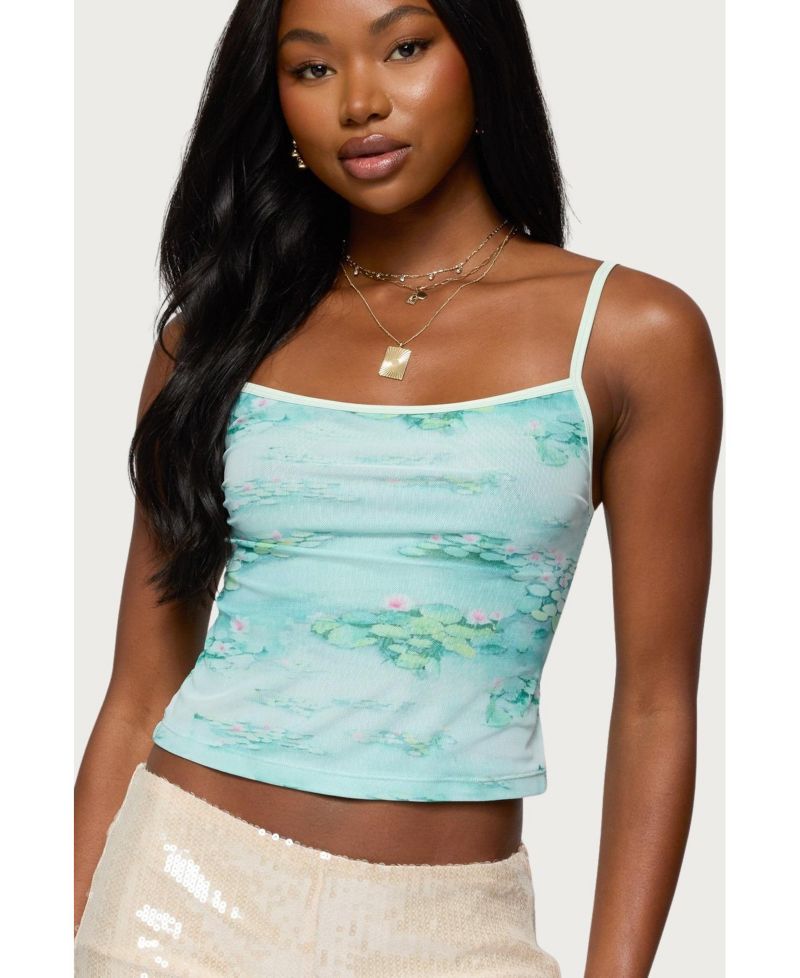 Womens Everlyn Water Lily Tank Top