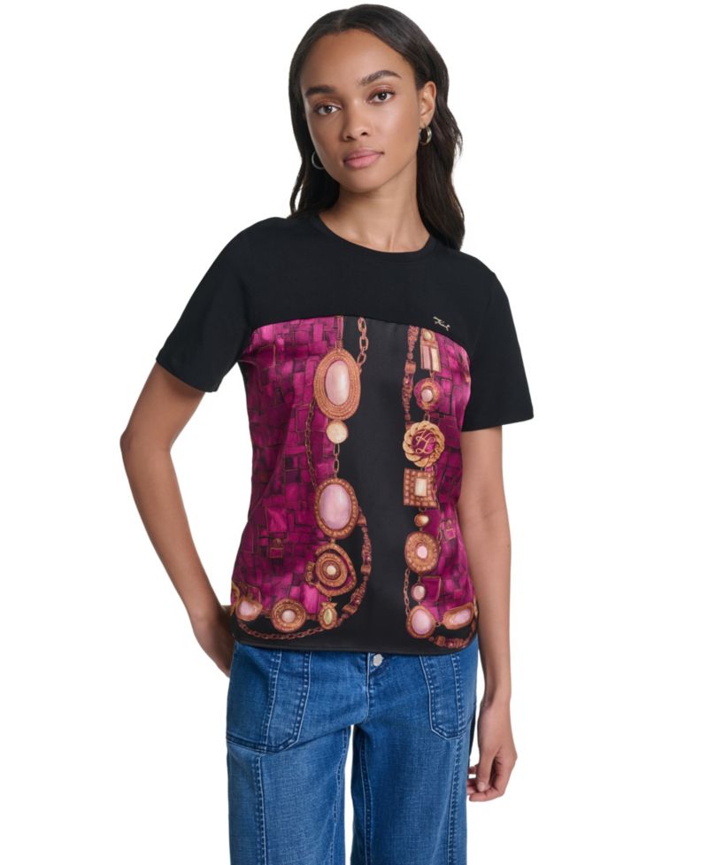 Women's Jewel Print Crewneck T-Shirt