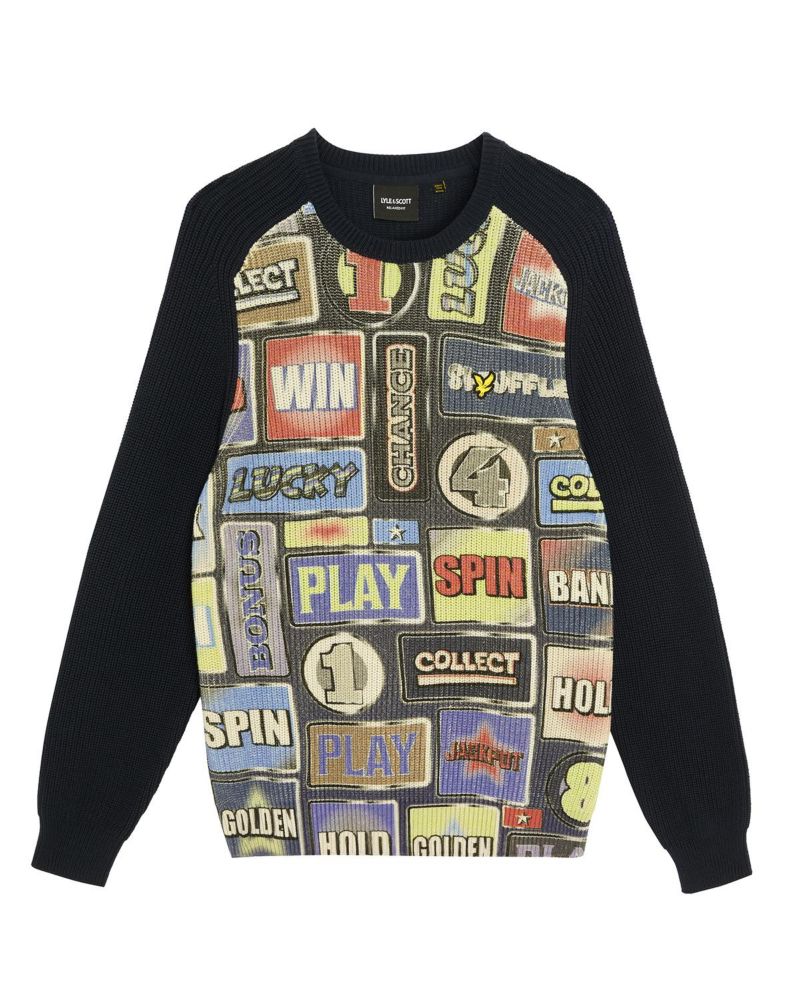 Men's Fruit Machine Graphic Crew Neck Jumper