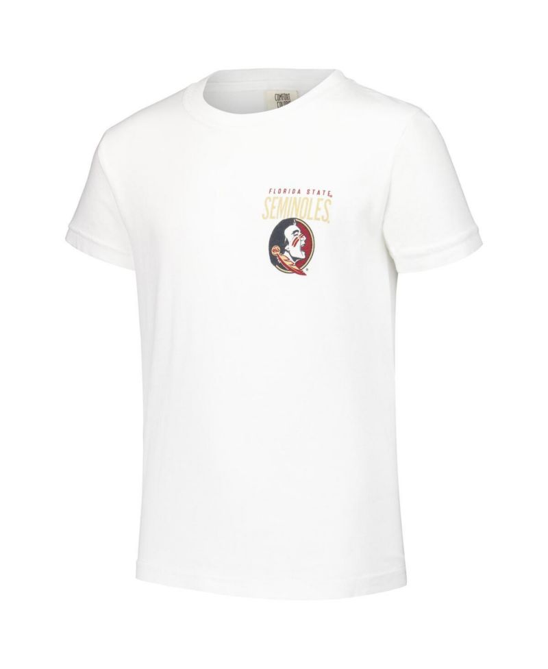 Big Boys and Girls White Florida State Seminoles Hyperlocal Comfort Colors T-Shirt