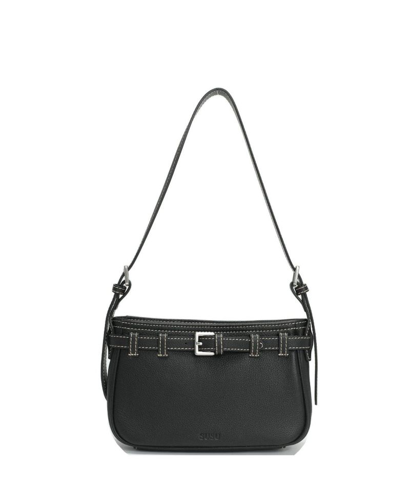Women's Sloane Leather Shoulder Bag for Women Convertible Crossbody Purse Small Belt Detail Handbag