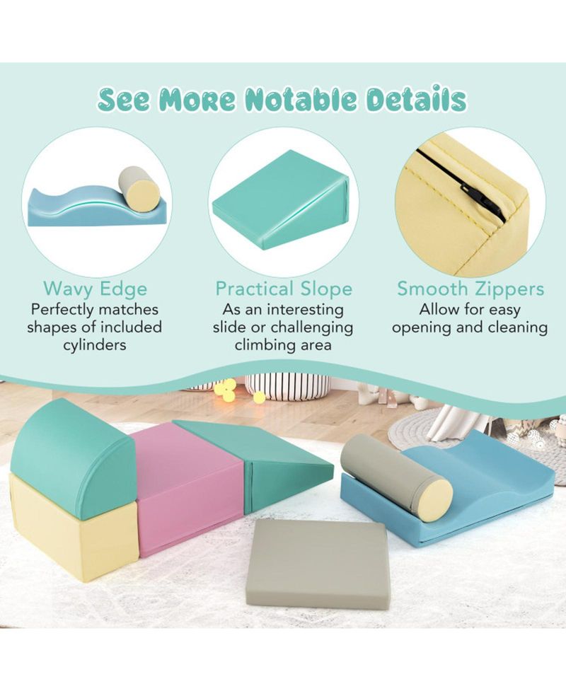 Infant Soft Foam 7-Piece Climbing Block Set