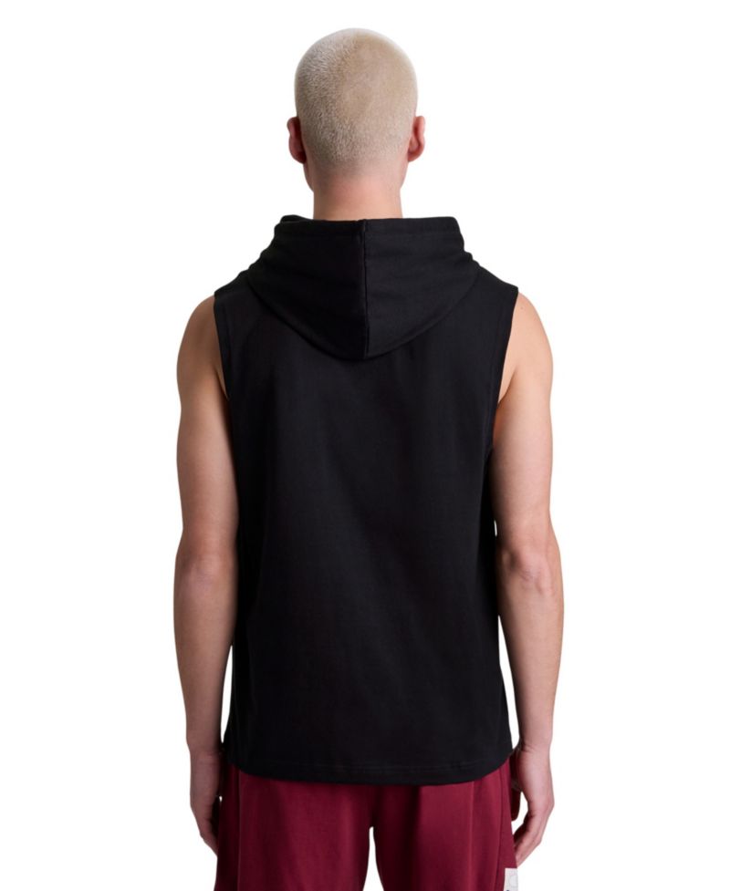 Men's Embroidered C Logo Adjustable Drawcord Hooded Tank Top