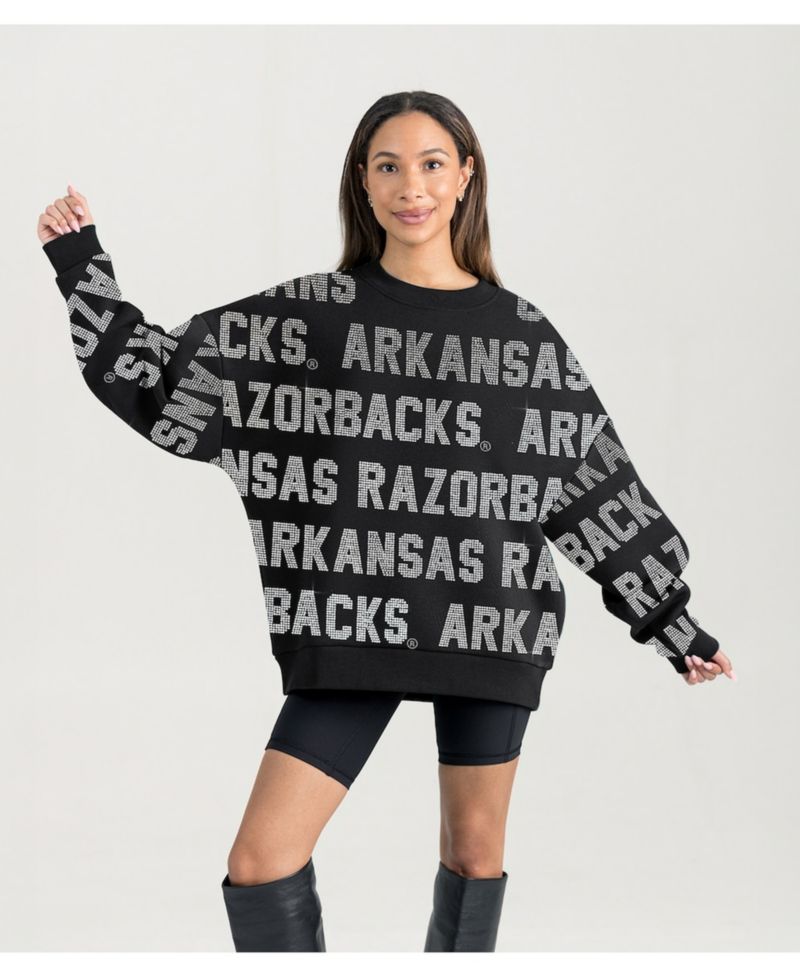 Women's Black Arkansas Razorbacks Hype Era Sweatshirt