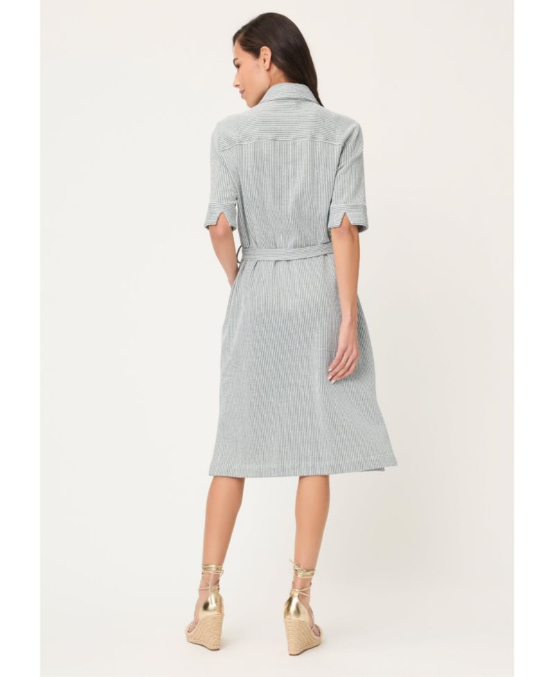 Women's Seersucker Shirt Dress