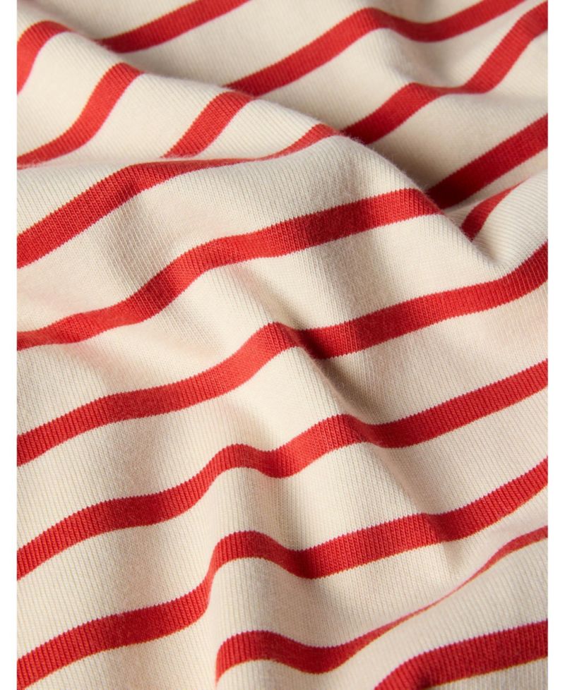 Women's Stripe Relaxed Crewneck Cotton T-Shirt