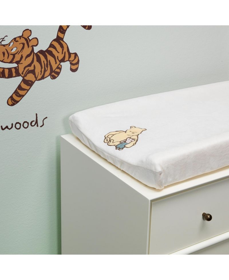 Lambs and Ivy Disney Baby Storytime Pooh Soft Creamy White Changing Pad Cover