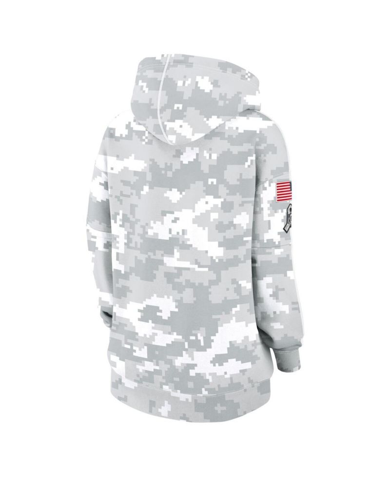 Women's Arctic Camo Tennessee Titans 2024 Salute To Service Club Fleece Oversized Pullover Hoodie