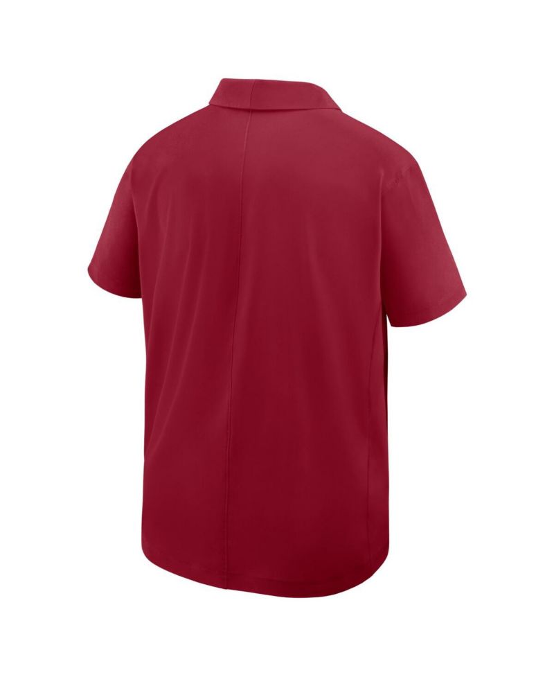 Men's Cardinal Arkansas Razorbacks Woven Dri-FIT Polo Shirt