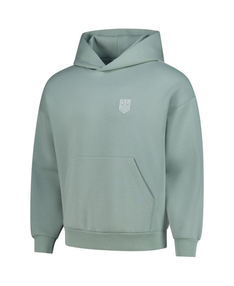 Men's and Women's Green USMNT Luxe Signature Tri-Blend Pullover Hood
