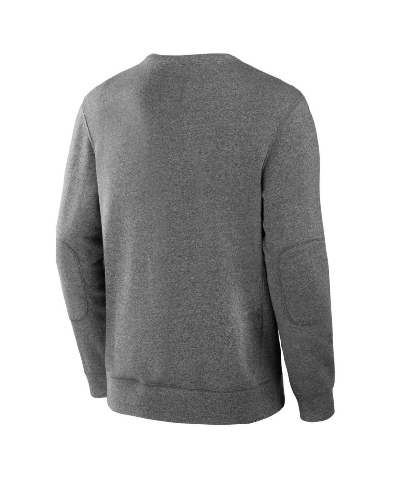 Men's Heather Gray Detroit Red Wings Decades Collection Legendary Fleece Pullover Sweatshirt
