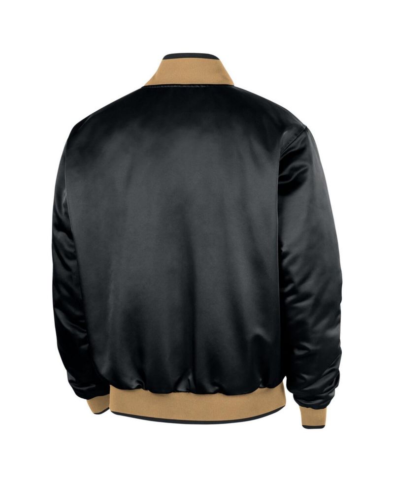 Men's Black Boston Celtics 2025/26 City Edition Remix Courtside Full-Snap Bomber Jacket