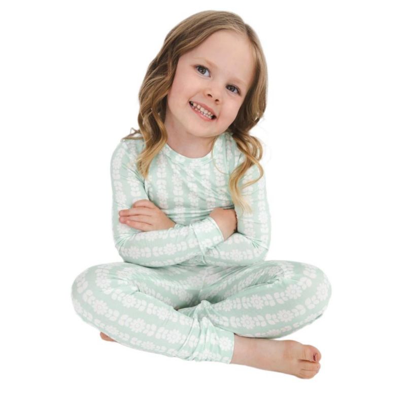 Toddler Girls Mint Meadows Pajama Set