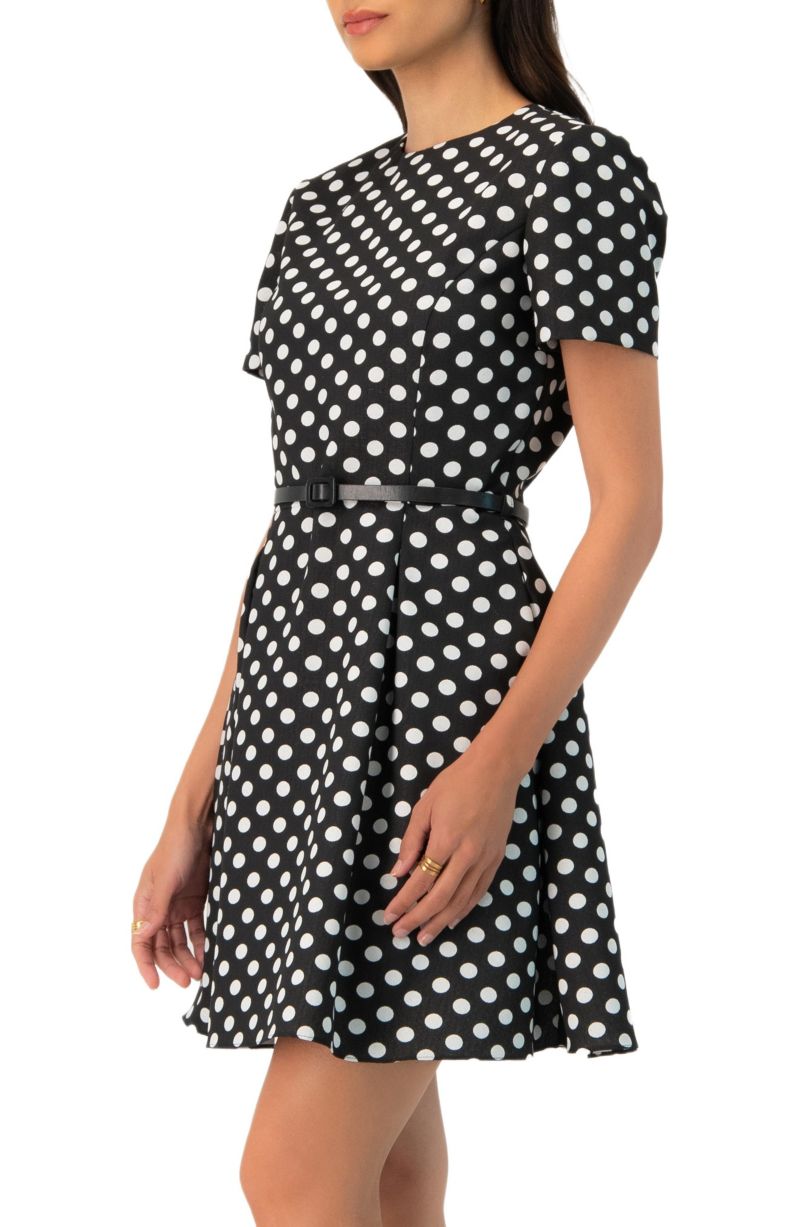 Women's Polka Dot A-Line Short Dress