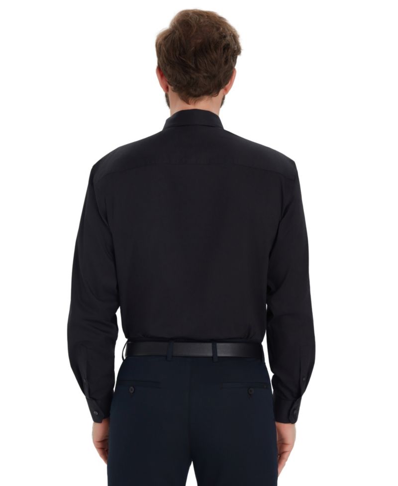 Men's Solid Regular-Fit Dress Shirt
