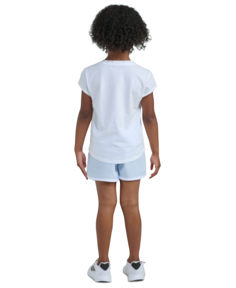 Girls' 2T-6X Short-Sleeve T-Shirt and Woven Shorts, 2-Piece Set